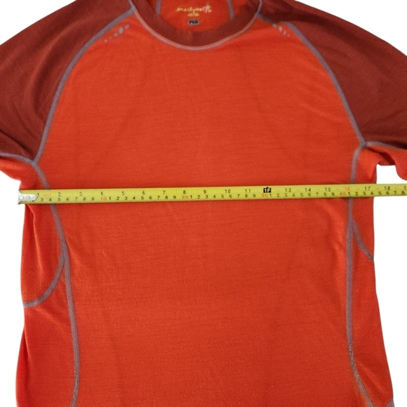 SMARTWOOL short sleeve shirt men's base layer merino blend orange size small - Picture 9 of 11